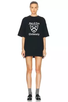 Тяжелая футболка с круглым вырезом Fear of God ESSENTIALS, черный