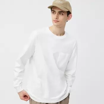 Тяжелая футболка с круглым вырезом GU, белый