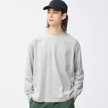 Тяжелая футболка с круглым вырезом GU, серый