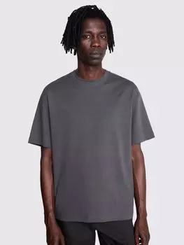 Тяжелая футболка с круглым вырезом Moss, древесный уголь