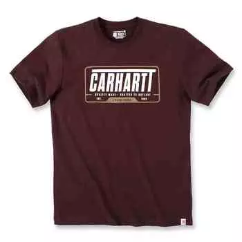 Тяжелая футболка свободного кроя с графическим рисунком Carhartt, бургундия