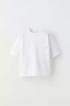 Тяжелая футболка true neutrals ZARA, белый