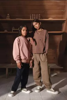 Тяжелая простая футболка ZARA, терракота