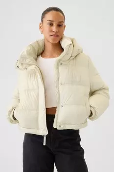 Тяжелая стеганая куртка с логотипом Gap, бежевый