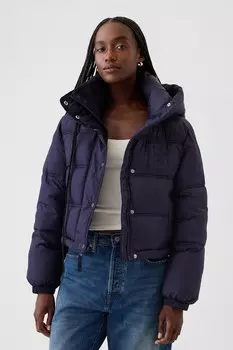 Тяжелая стеганая куртка с логотипом Gap, синий