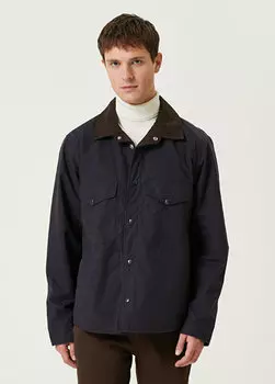 Тяжелая темно-синяя верхняя рубашка Manifattura Ceccarelli