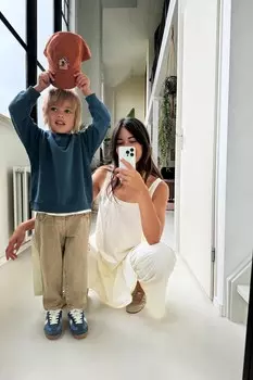 Тяжелая толстовка ZARA, выцветший синий