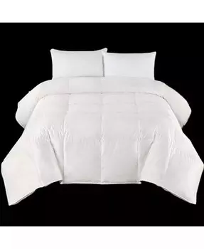 Тяжелое одеяло с наполнителем из шелкового гусиного пуха — однотонное, полное/королевское Egyptian Linens, белый