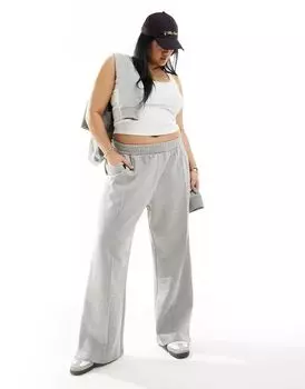 Тяжелые джоггеры прямого кроя с защипами ASOS DESIGN Curve
