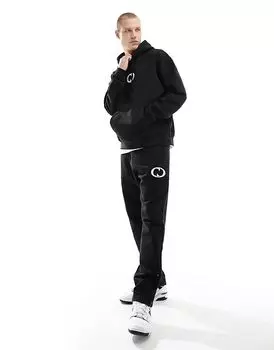 Тяжелые джоггеры с вышитым логотипом черного цвета Criminal Damage