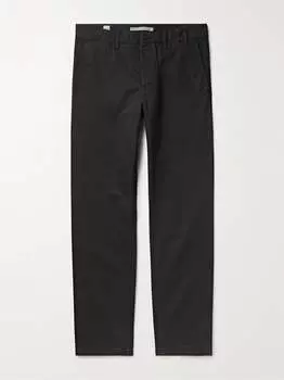 Тяжелые прямые брюки из органического хлопка Aros NORSE PROJECTS, черный