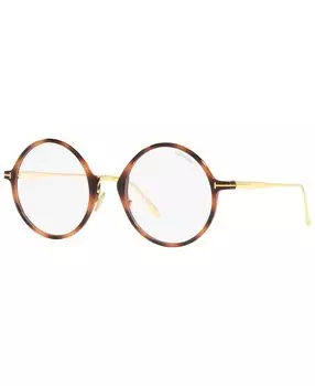 TR001335 Женские круглые очки Tom Ford, золотой