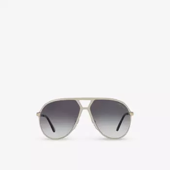 TR001674 Xavier солнцезащитные очки в металлической оправе-авиаторе Tom Ford, серебряный