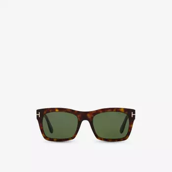 TR001698 Солнцезащитные очки Nico в квадратной оправе из ацетата черепаховой расцветки Tom Ford, коричневый