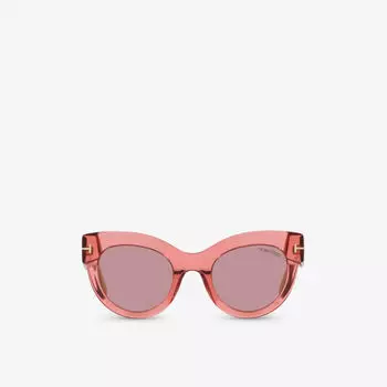 Tr001699 солнцезащитные очки lucilla из ацетата кошачьего глаза Tom Ford, розовый
