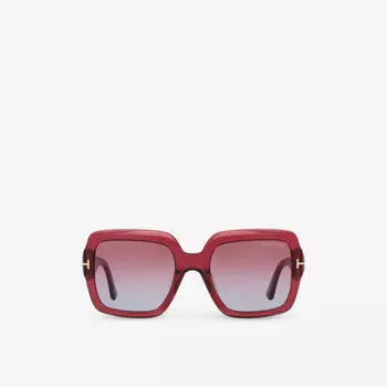 Tr001783 солнцезащитные очки kaya из ацетата в квадратной оправе Tom Ford, красный