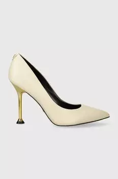 TRACKER кожаные туфли на высоком каблуке Guess, бежевый