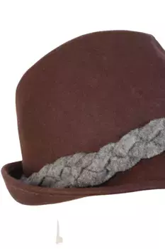 Традиционная шляпа Allgu Rebell "Moosberg" (1 штука), производство Италия, коричневый