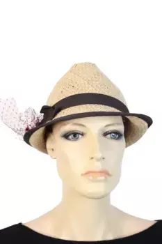 Традиционная шляпа Allgu Rebell "Мюнхен" (1 шт.), из рафии, производство Италия, коричневый