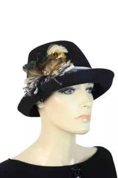 Традиционная шляпа Allgu Rebell "Зальцбург" (1 штука), производство Италия, черный