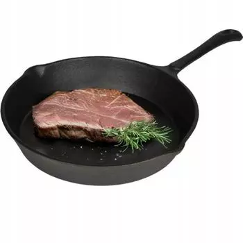 Традиционная тяжелая чугунная сковорода 26 см - кастрюля чугунная сковорода гриль сковорода огненная сковорода жаровня голландский гриль кастрюля железный горшок TOPFANN