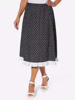 Традиционная юбка Classic Basics, цвет Schwarz-Ecru-Bedruckt