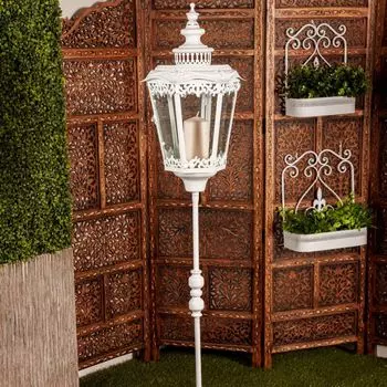 Традиционный черный металлический фонарь Stella & Eve