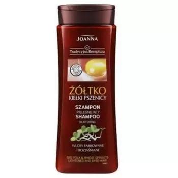Традиционный рецепт Шампунь для ухода за волосами с желтком и ростками пшеницы, 300 мл, Joanna