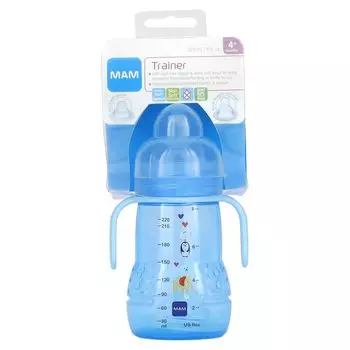 Trainer, от 4 месяцев, синий, 8 жидких унций (220 мл) Mam