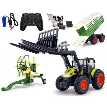 Трактор с дистанционным управлением с прицепом, граблями и аксессуарами Inna marka