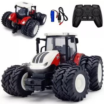 Трактор с дистанционным управлением, светодиоды дистанционного управления с дистанционным управлением, резиновые колеса, аккумулятор Inna marka