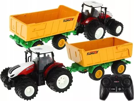 ТРАКТОР С ПРИЦЕПОМ НА Дистанционном Управлении На радиоуправлении Farma Масштаб 1:24 HH POLAND