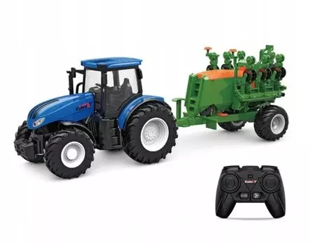 Тракторный трактор с дистанционным управлением 1:24 Радиоуправляемый полуприцеп Pan i Pani Gadet