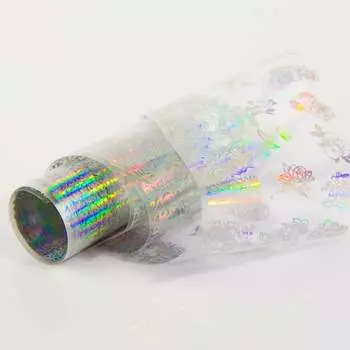 Трансферная фольга 100 см Голо рисунок 10 №1 - Фольга для декорирования гибридными лаками, УФ-гелями и акрилом, AllePaznokcie