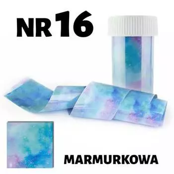 Трансферная фольга 100 см мрамор №16 - фольга для декорирования гибридными лаками, УФ-гелями и акрилом, AllePaznokcie