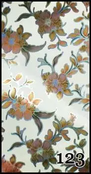 Трансферная фольга 1 метр, рисунок №123 - для декорирования гибридными лаками, УФ-гелями и акрилом - упакована в тубус., AlleBeauty