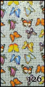 Трансферная фольга 1 метр, рисунок №126 - для декорирования гибридными лаками, УФ-гелями и акрилом - упакована в тубус., AlleBeauty