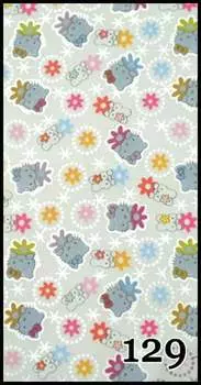 Трансферная фольга 1 метр, рисунок №129 - для декорирования гибридными лаками, УФ-гелями и акрилом - упакована в тубус., Inna marka