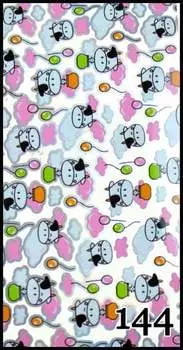 Трансферная фольга 1 метр, рисунок №144 - для декорирования гибридными лаками, УФ-гелями и акрилом - упакована в тубус., AlleBeauty