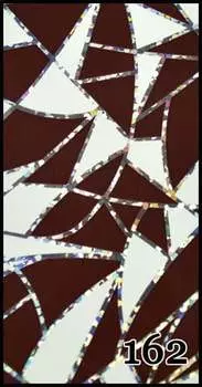 Трансферная фольга 1 метр, рисунок №162 - для декорирования гибридными лаками, УФ-гелями и акрилом - упакована в тубус., AlleBeauty