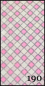 Трансферная фольга 1 метр, рисунок №190 - для декорирования гибридными лаками, УФ-гелями и акрилом - упакована в тубус., AlleBeauty