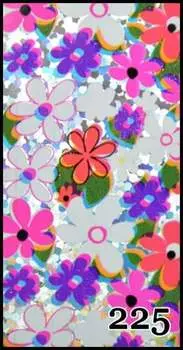 Трансферная фольга 1 метр, рисунок №225 - для декорирования гибридными лаками, УФ-гелями и акрилом - упакована в тубус., AlleBeauty