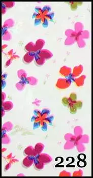 Трансферная фольга 1 метр, рисунок №228 - для декорирования гибридными лаками, УФ-гелями и акрилом - упакована в тубус., AlleBeauty