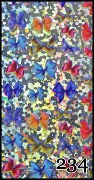 Трансферная фольга 1 метр, рисунок №234 - для декорирования гибридными лаками, УФ-гелями и акрилом - упакована в тубус., AlleBeauty