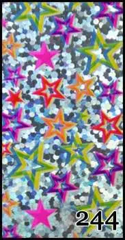 Трансферная фольга 1 метр, рисунок №244 - для декорирования гибридными лаками, УФ-гелями и акрилом - упакована в тубус., AlleBeauty