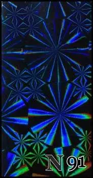 Трансферная фольга 1 метр, рисунок № N91 - для декорирования гибридными лаками, УФ-гелями и акрилом - упакована в тубус., AlleBeauty