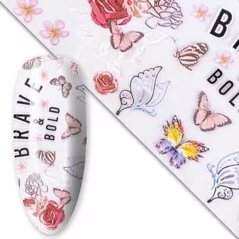 Трансферная фольга, Бабочки 100 см №5 MollyLac, Molly Lac