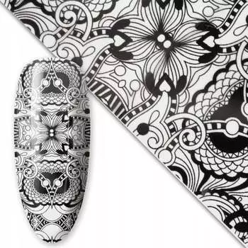 Трансферная фольга для нейл-арта 80 см Черная № 13, AllePaznokcie