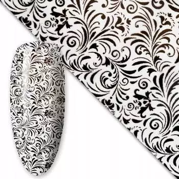 Трансферная фольга для нейл-арта 80 см Черная № 11, AllePaznokcie