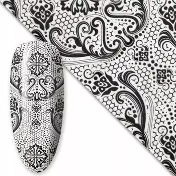 Трансферная фольга для нейл-арта 80 см Черная № 14, AllePaznokcie